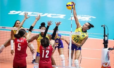 Brasil e Japão na Copa do Mundo de vôlei feminino