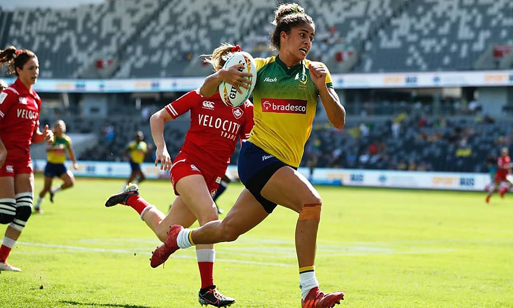 seleção brasileira de rugby feminino Yaras na etapa de Sydney do World Rugby Sevens Series