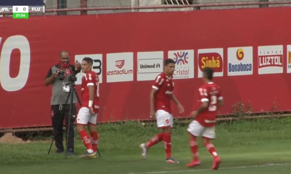 João Pedro anotou o segundo gol do Vila Nova (Reprodução/MyCujoo)