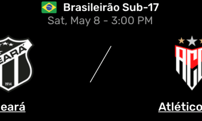 Ao vivo Ceará x Atlético-GO Campeonato Brasileiro Sub-17 de futebol