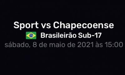 Assista ao vivo: Sport x Chapecoense pelo Campeonato Brasileiro Sub-17