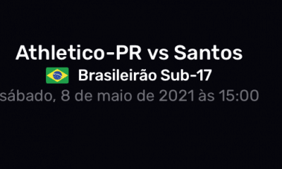 Assista ao vivo: Athletico x Santos pelo Campeonato Brasileiro Sub-17