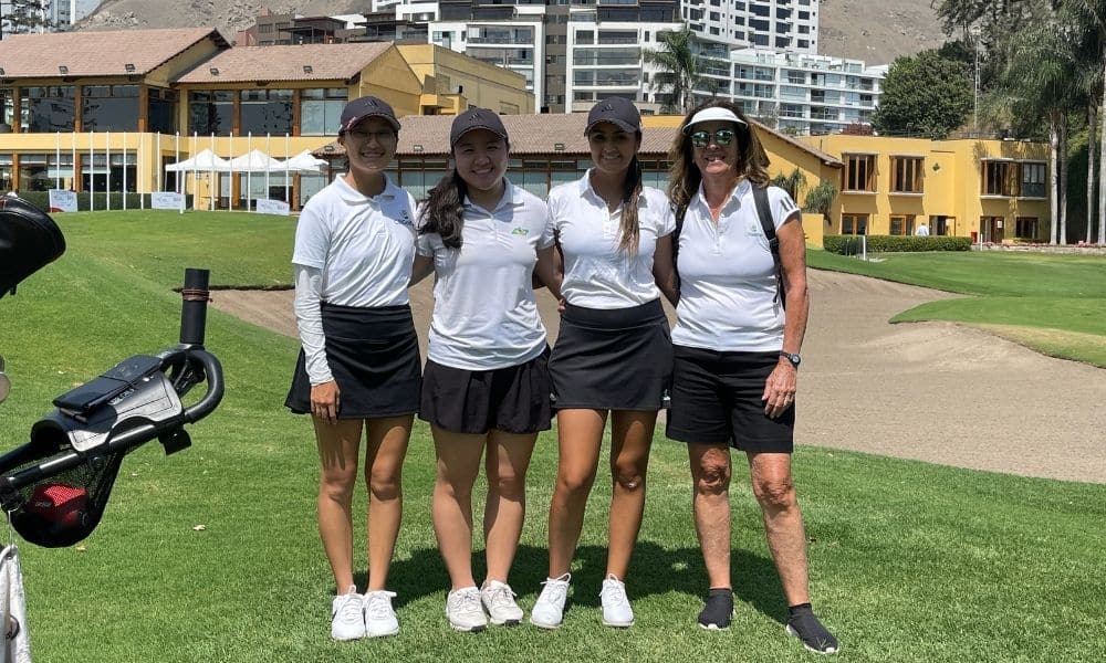 Marina Nonaka, Meilin Hoshino, Martina Collares e Lucilia Tostes Agrifoglio - Campeonato Sul-Americano juvenil de golfe