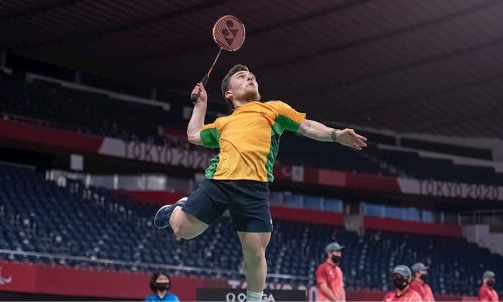 Vitor Tavares venceu seu jogo de estréia no 4 nations de parabadminton (Foto: Fabio Chey/CPB)