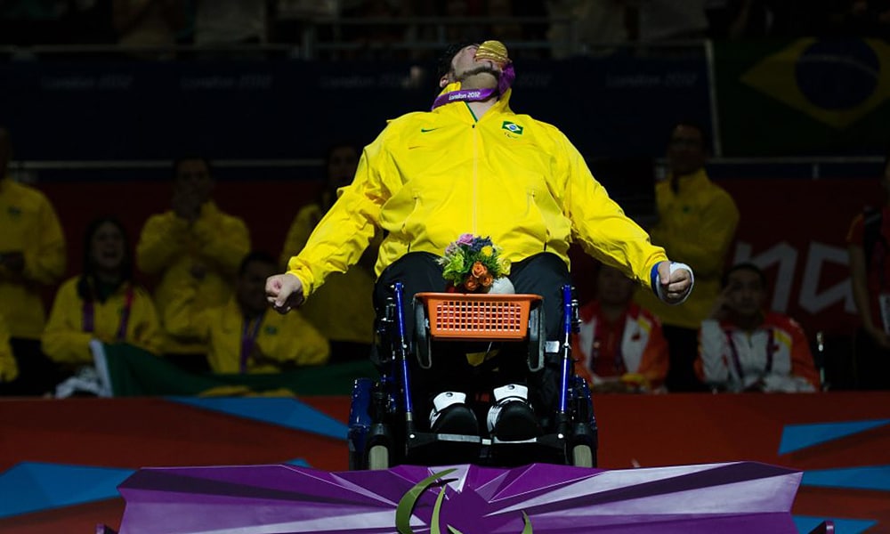 Dirceu Pinto bocha ouro jogos paralímpicos londres mundial de bocha Dibo mascote