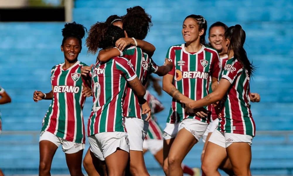 Jogadoras do Fluminense em ação no Brasileiro Feminino Sub-20 (Cristiano Santos/FFC)