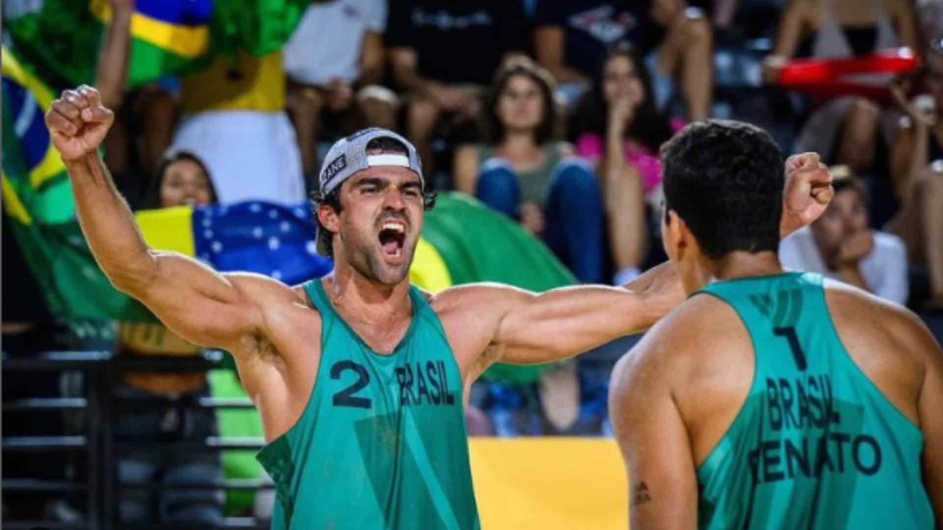 Vitor Felipe/Renato conquistam bronze no Challenge de Jurmala. George/André conquistam medalha de prata. (Divulgação:@vitorfelipe00)