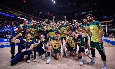 Seleção Masculina comemora classificação para as quartas da Liga das Nações de Voleibol Masculino
