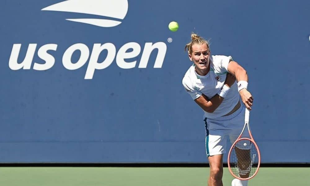 Brasileiro Rafael Matos em ação no US Open (Reprodução/Instagram/@rafaelfmatos)