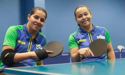 Catia Oliveira e Marliane Santos comemoram ouro Aberto Paralímpico da Tailândia (Foto: André Soares/CBTM)