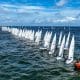 Competição da classe ILCA no Mundial de vela (Divulgação/Sailing Energy)