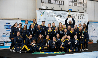 seleção brasileira de nado artístico campeã geral do Sul-Americano Juvenil