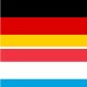 Bandeiras da Alemanha e Luxemburgo
