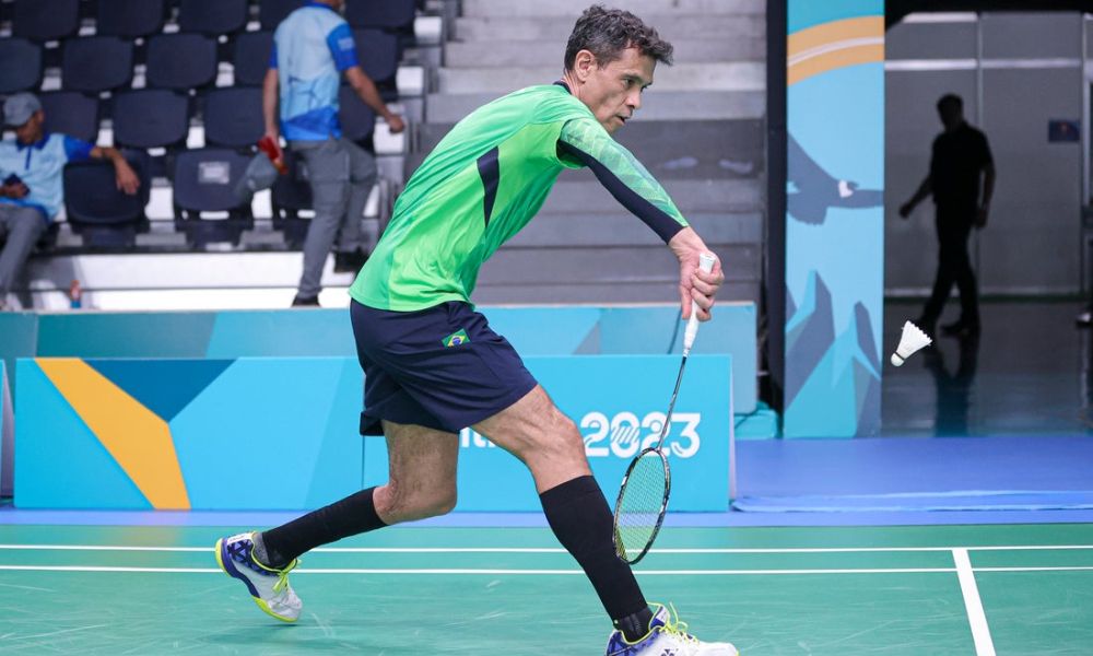 Eugênio Cleto, um dos representantes do Brasil no badminton no Parapan de Santiago-2023 (Cris Mattos/CPB)