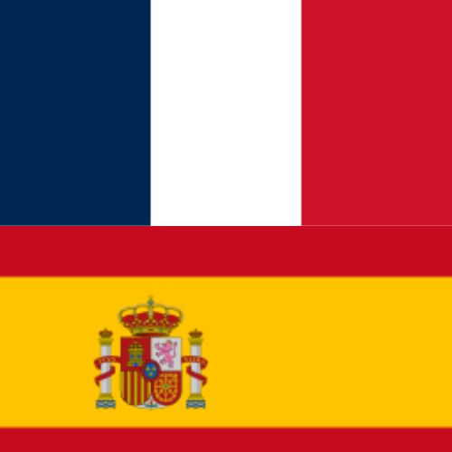 Bandeiras França e Espanha