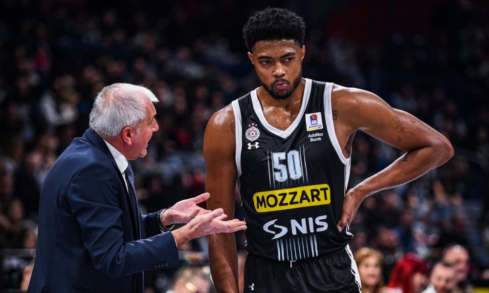 Bruno Caboclo em ação pelo Partizan na EuroLeague (Reprodução/Twitter/@PartizanBC)