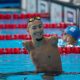Samuel Oliveira comemora sua sétima medalha em sete provas na natação dos Jogos Parapan-americanos de Santiago-2023