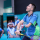 Yuki Roberto durante partida do badminton no Parapan de Santiago-2023