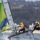 Samuel Reis Albrecht y Gabriela Nicolino De Sa nacra vela pan santiago-2023 em disputa por vaga olímpica para paris-2024