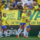 Bia Zaneratto aponta para o céu após marcar em amistoso Brasil e Japão