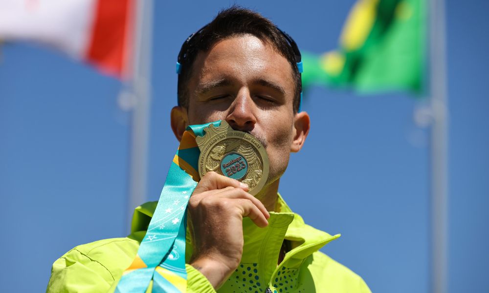 Lucas Verthein, brasileiro que conquistou um ouro inédito no Pan de Santiago (Divulgação/SMG Assessoria)