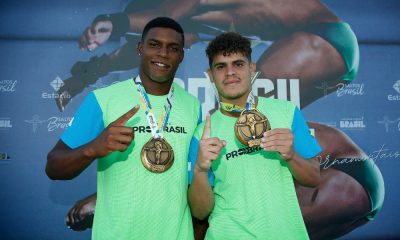 Rafael Borges e Luís Felipe Moura, dupla brasileira que se classificou para o Mundial pelo Brasileiro (Satiro Sodré/Saltos Brasil)