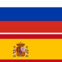 Bandeira Rússia e Espanha