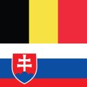 Bandeira Bélgica e Eslováquia