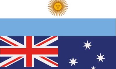 Bandeira Argentina e Austrália