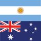 Bandeira Argentina e Austrália