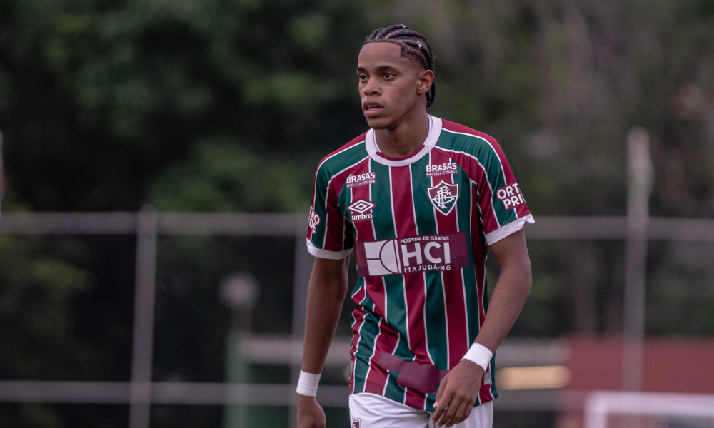 Matheus Reis em partida Fluminense e América-MG pela Copa do Brasil sub-17