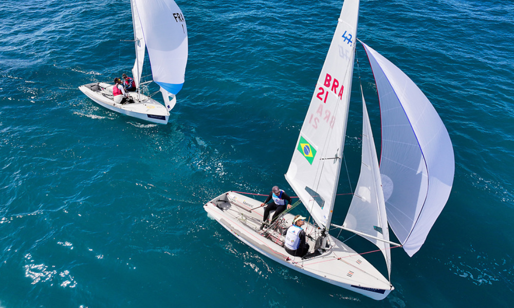 Henrique Haddad e Isabel Swan em ação no Troféu Princesa Sofía de vela