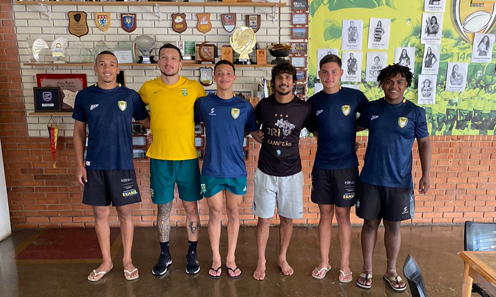 Na imagem, jogadores do Jacareí Rugby que foram convocados para a seleção dos Tupis 7s.