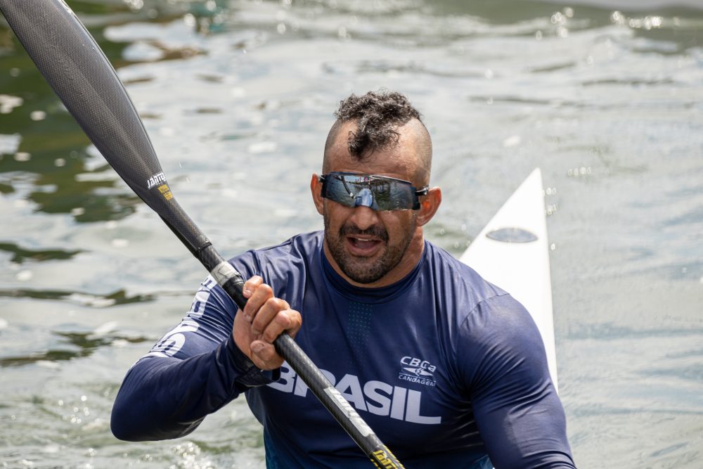 Fernando Rufino em ação no Mundial de paracanoagem