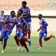 Jogadores do Bahia comemorando a vitória sobre o São Paulo no Brasileirão Sub-20