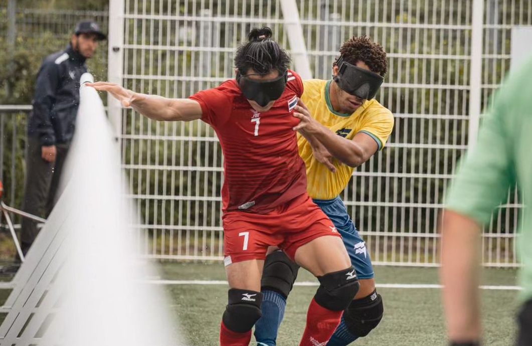 Brasil disputando o Grand Prix de futebol de cegos