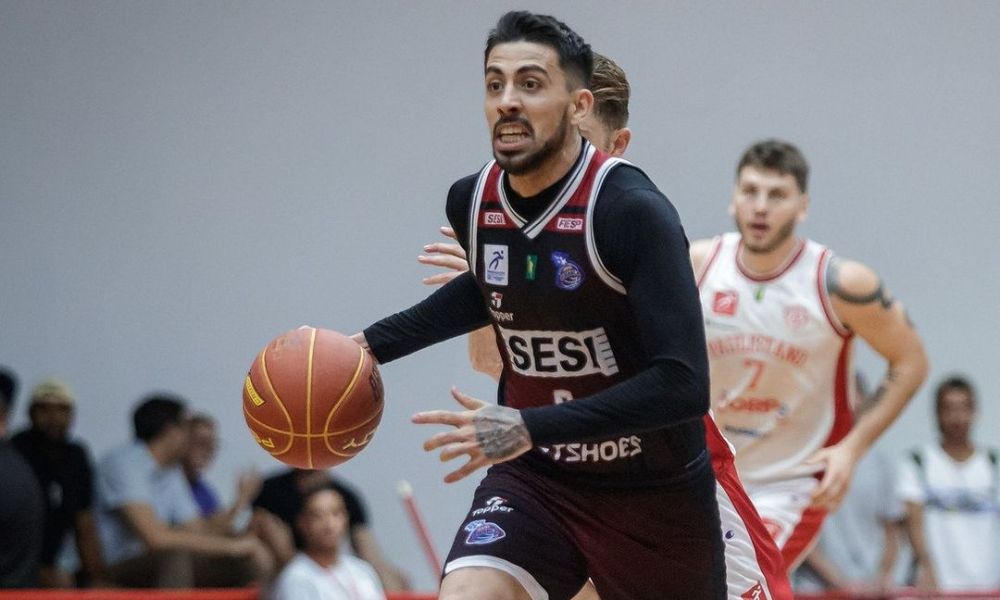 Partida entre Sesi Franca e Paulistano, válida pelo segundo jogo da série das quartas de final do NBB (Reprodução/Instagram/@sesifrancabasquete)