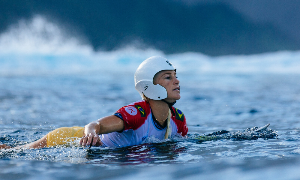 Tatiana Weston-Webb em ação na etapa do Taiti do Circuito Mundial de surfe (Foto: WSL)