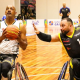 Jogador do Kings Maringá em partida do Brasileiro de basquete em cadeira de rodas