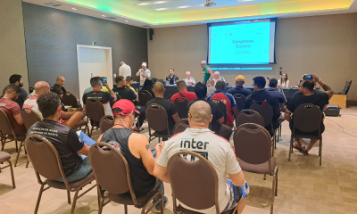 Realização do congresso técnico do Brasileiro Elite de boxe, em Brasília (Foto: Camila Nakazato/CBBoxe)