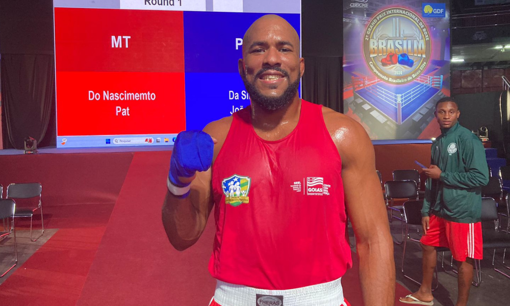 Wildemar Santos, de Goiás, após vitória no segundo dia do Brasileiro Elite (Foto: Victor Fardin/CBBoxe)