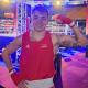 Felipe Ignacio posando após vitória nas oitavas do Brasileiro Elite de boxe (Foto: Camila Nakazato/CBBoxe)