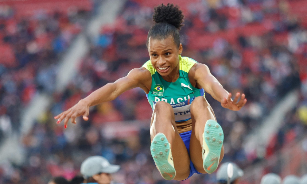 Eliane Martins no salto em distância feminino dos jogos Olímpicos de Paris-2024