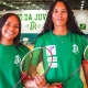 Maria Clara e Maria Julia do badminton.