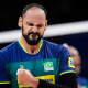 Maurício Borges cara de frustrado em jogo do Brasil contra o Canadá na Liga das Nações de vôlei masculino