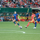 Jogo entre North Carolina Courage e Portland Thorns pela NWSL, sem a brasileira Kerolin