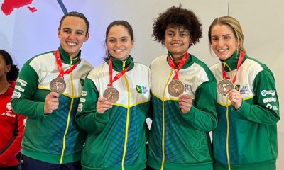 Brasil Pan-Americano de Esgrima Bia Bulcão, Mariana Pistoia, Ana Toldo e Gabriella Vianna