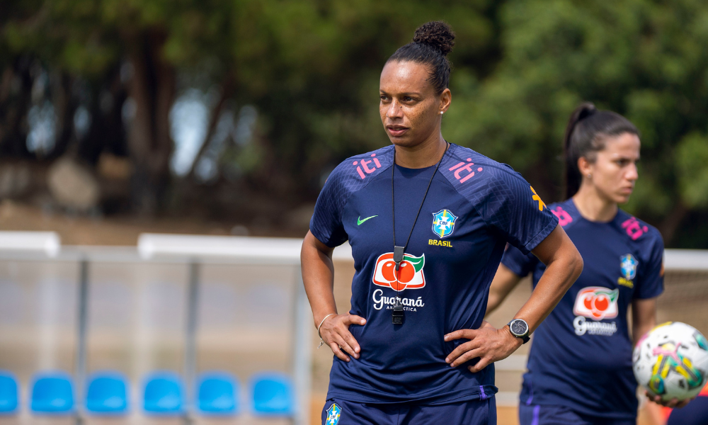 Rosana Augusto durante treinamento da Seleção Feminina sub-20 (Fábio Souza/CBF)