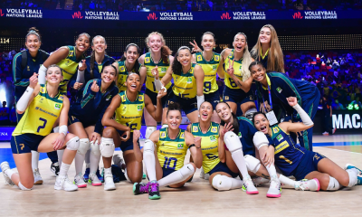 Jogadoras da seleção de vôlei feminino do Brasil antes de Paris-2024