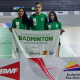trio brasileiro no Aberto da Venezuela de Badminton